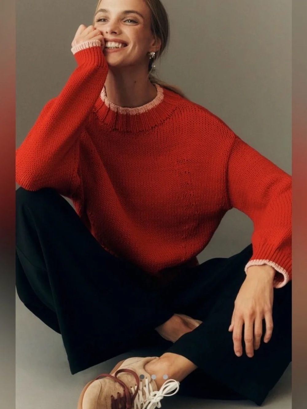 Anthropologie Pippa Icon Mock-Neck Sweater by Maeve in TRUE RED XXS nwt